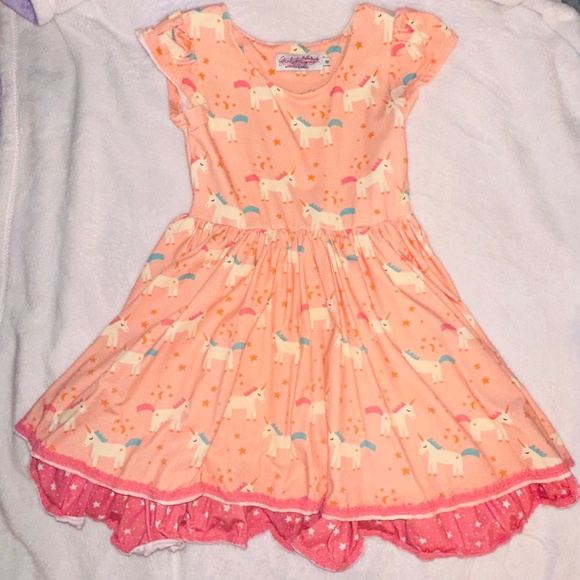 Girl August Little Unicorn Lucy Dress - Picture 1 of 5